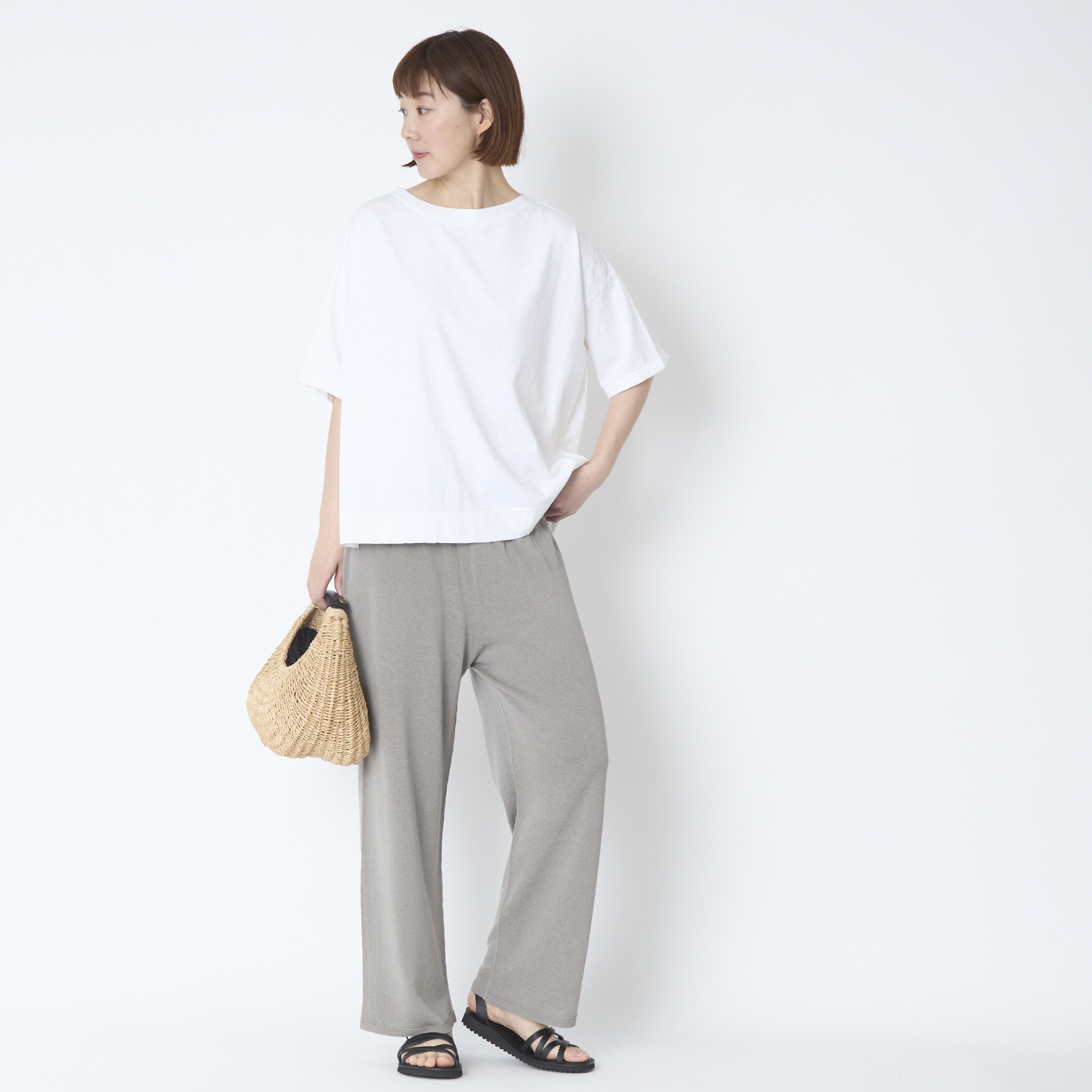 DAYS/5分袖ボートネックプルオーバー